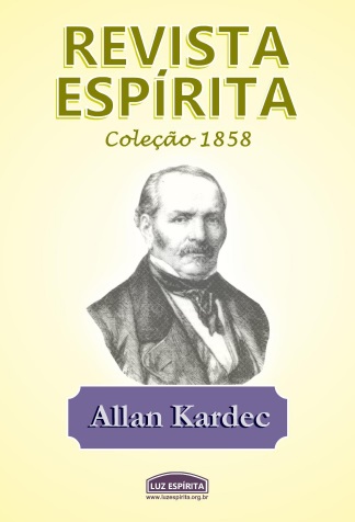 Foto da capa ou página da Revista Espírita de 1858, fundada por Allan Kardec, com tradução de Ery Lopes.